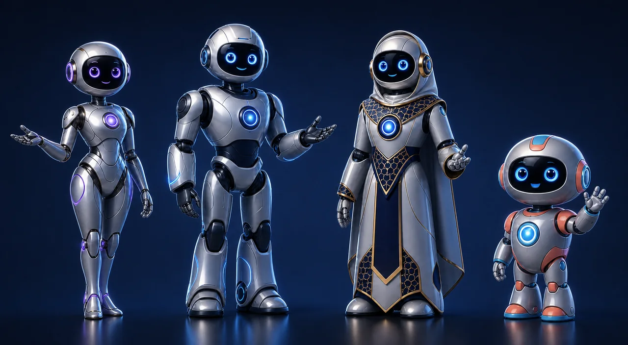 Midnight colour theme applied to all four characters